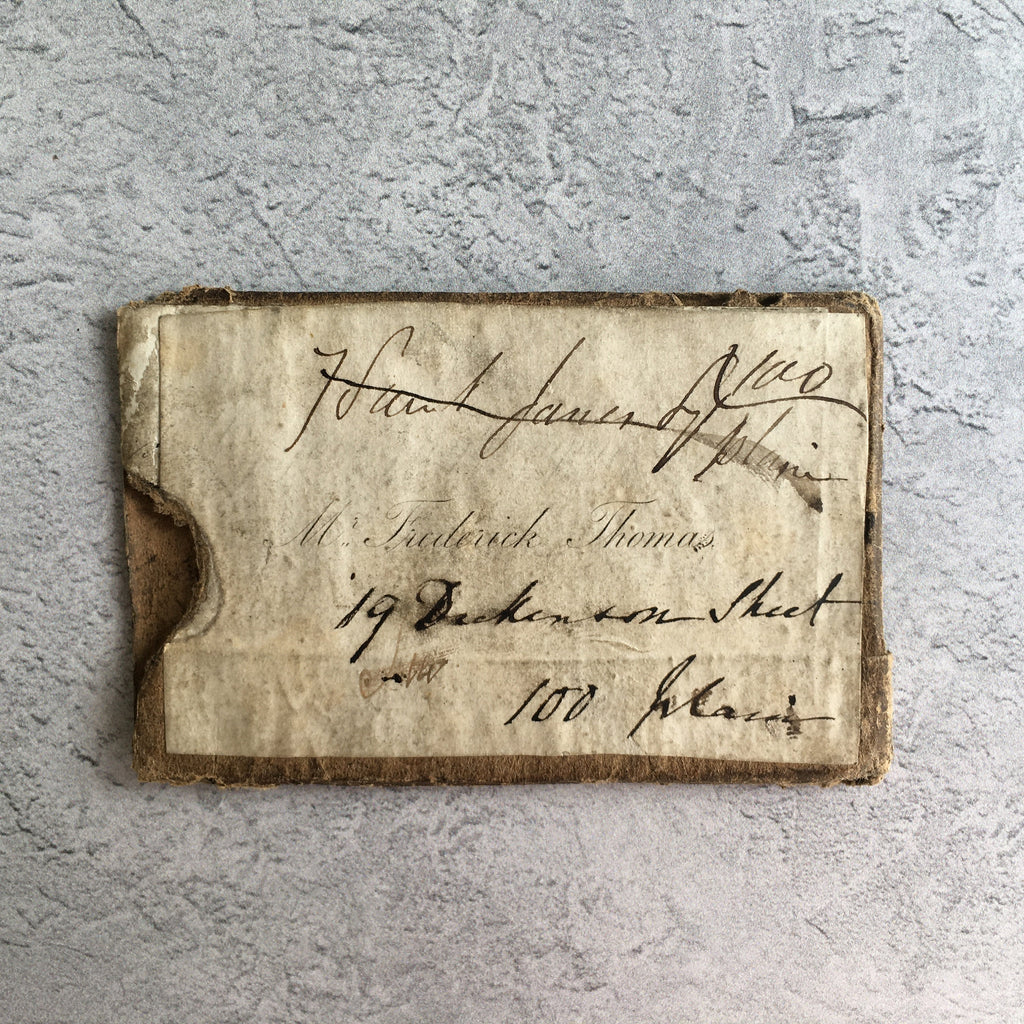 19th C Frederick Thomas Copper Plate Calling Card Legal Ephemera Manchester