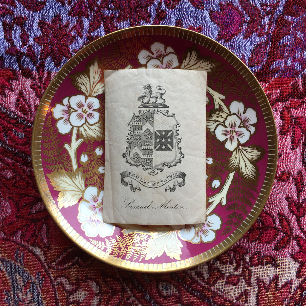 Rare 19th Century Reverend Samuel Minton Ex Libris Book Plate Miltons Descendant