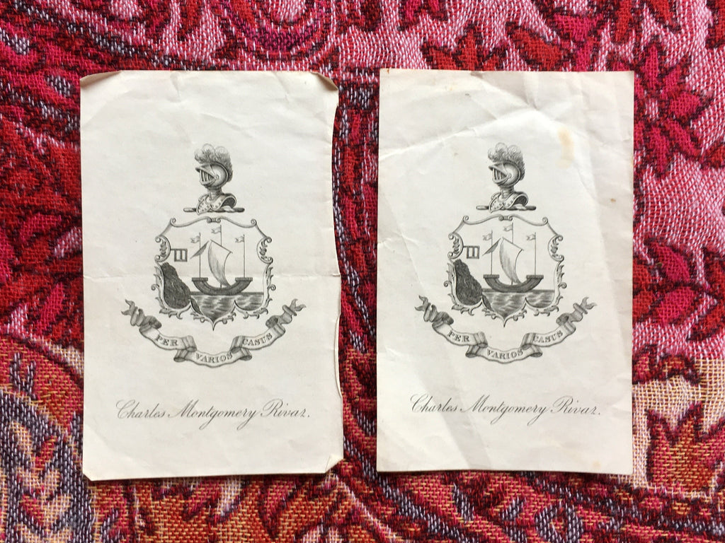 Sir Charles Montgomery Rivaz Ex Libris Book Plates British India History