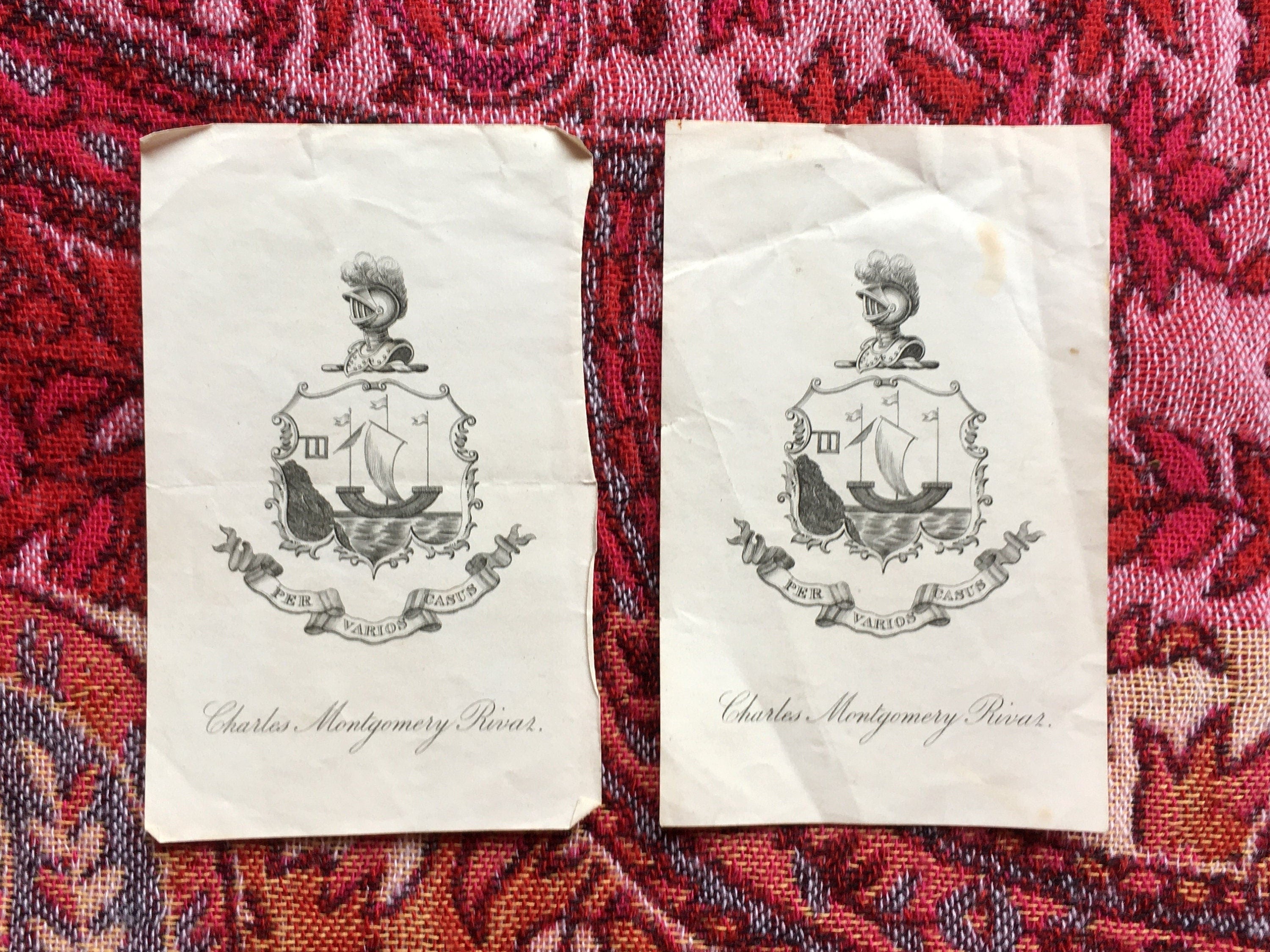 Sir Charles Montgomery Rivaz Ex Libris Book Plates British India History