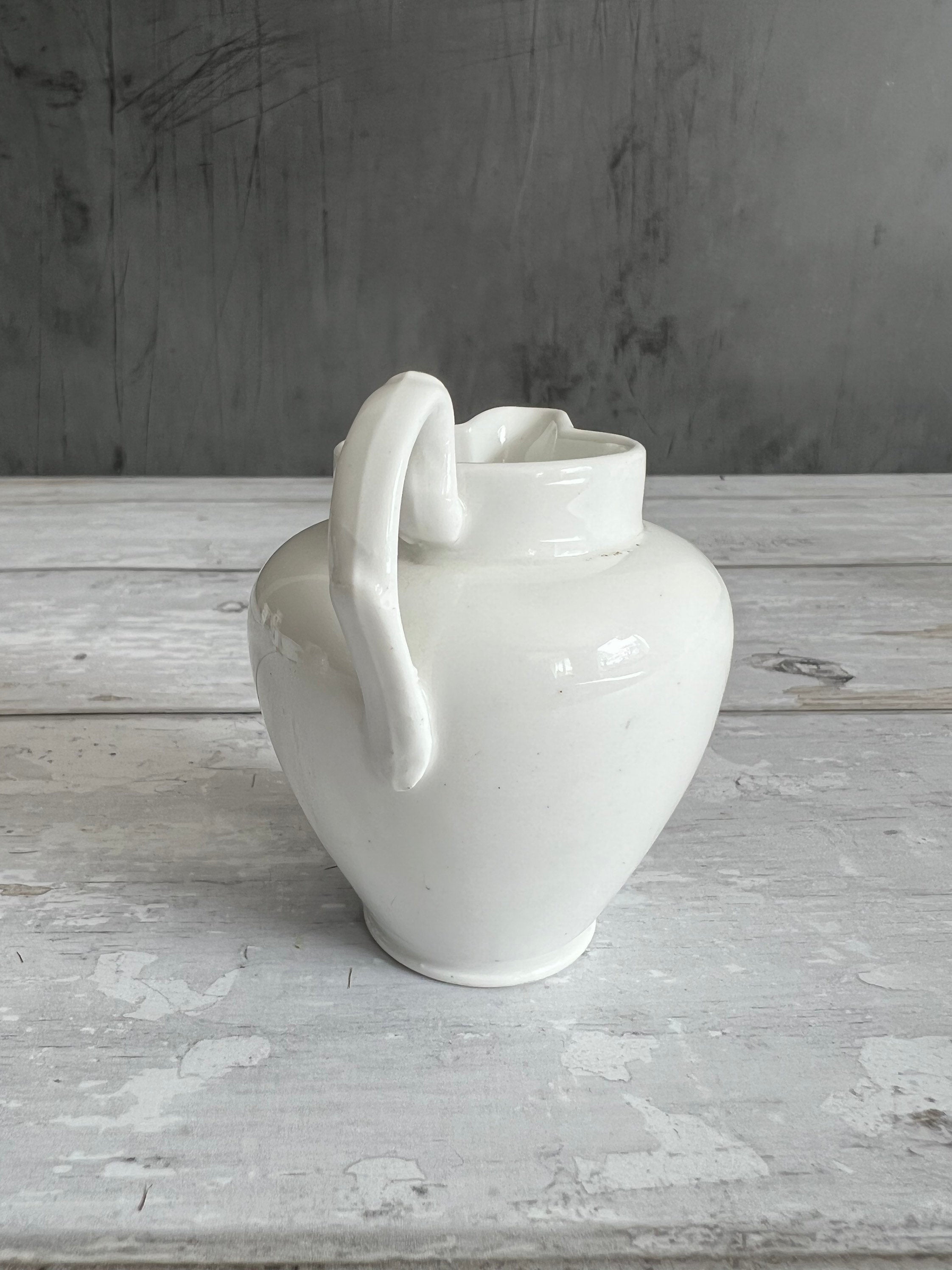 Antique Miniature Porcelain Jug Doll Size Pitcher Floral English Circa 1830