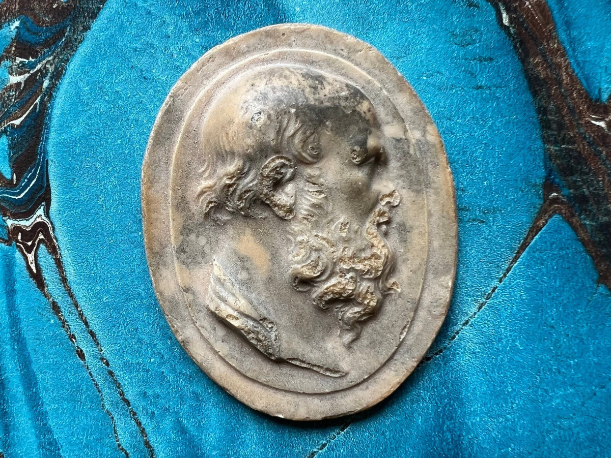 Antique 19th Century Intaglio Grand Tour Philosopher Circa 1875 Dolls House Size