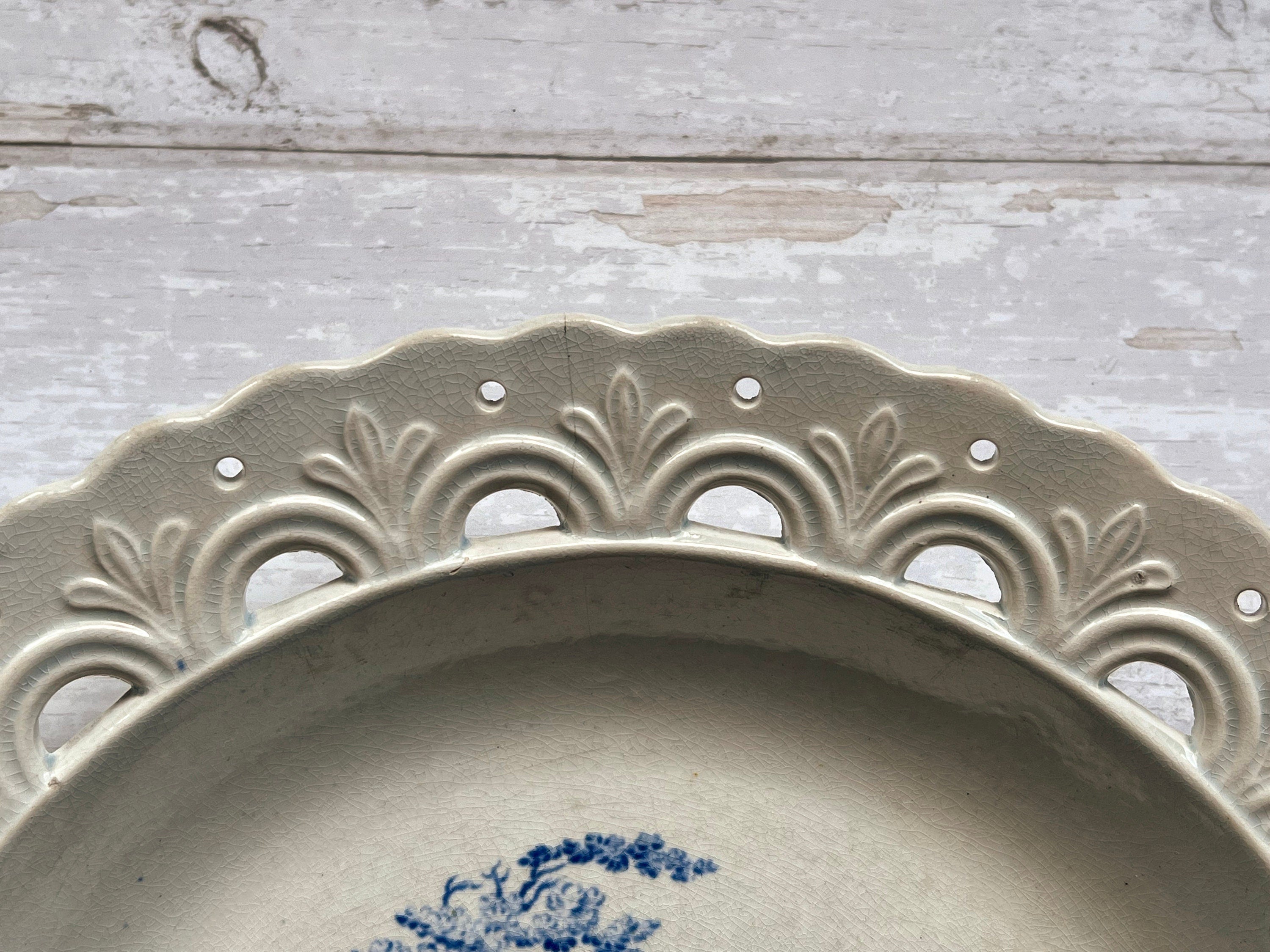 Antique Blue and White Plate English Pearlware Transferware Circa 1830 AF