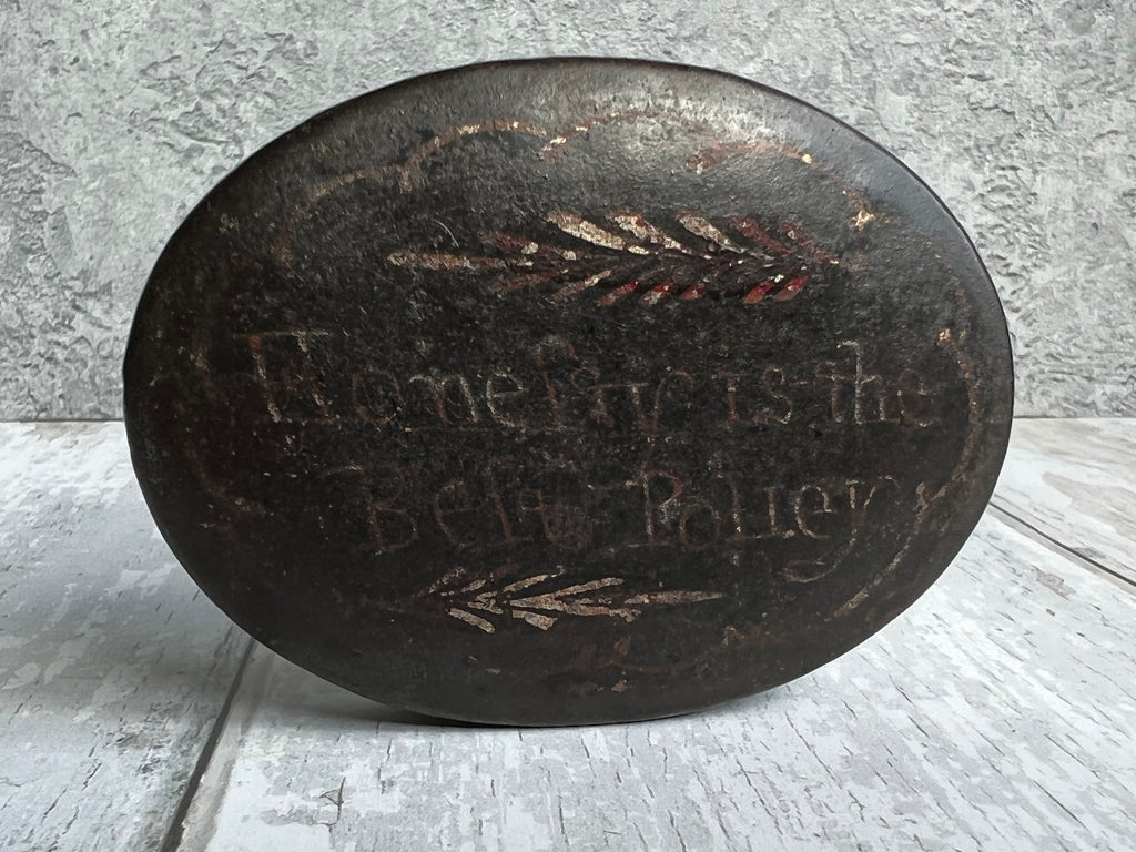 18th Century Georgian Toleware Snuff Box Honesty Policy Folk Art C 1790
