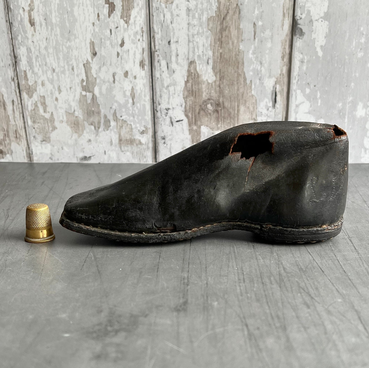 Rarest Georgian Shoe Childs Toy Rattle Talisman Initials LV Circa 1830