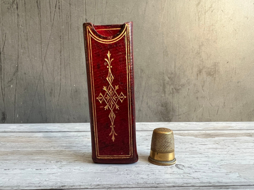 19th Century Miniature Red Leather Cased Diary De La Rue 1884 Victorian