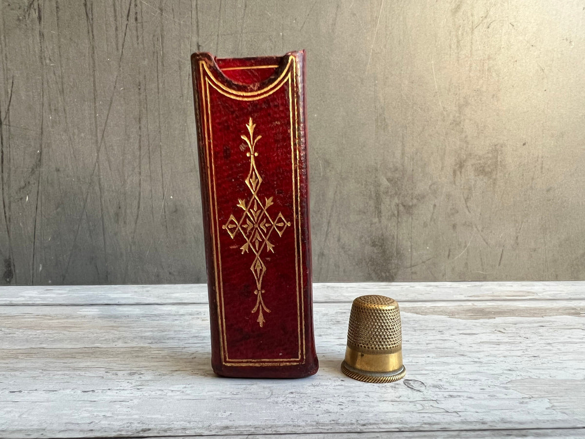 19th Century Miniature Red Leather Cased Diary De La Rue 1884 Victorian