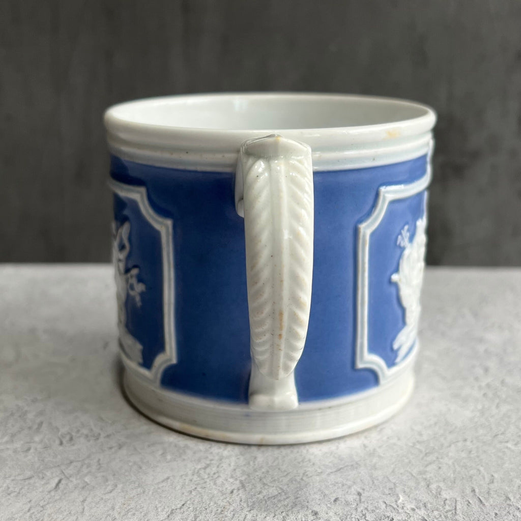 Antique Mug Job Ridgway & Sons Classical Sprigged Blue And White C 1820