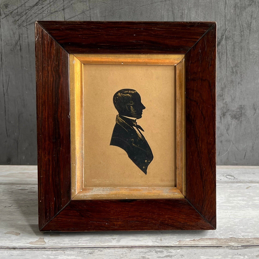Antique 19th Century Portrait Silhouette Gentleman J Astley C 1830