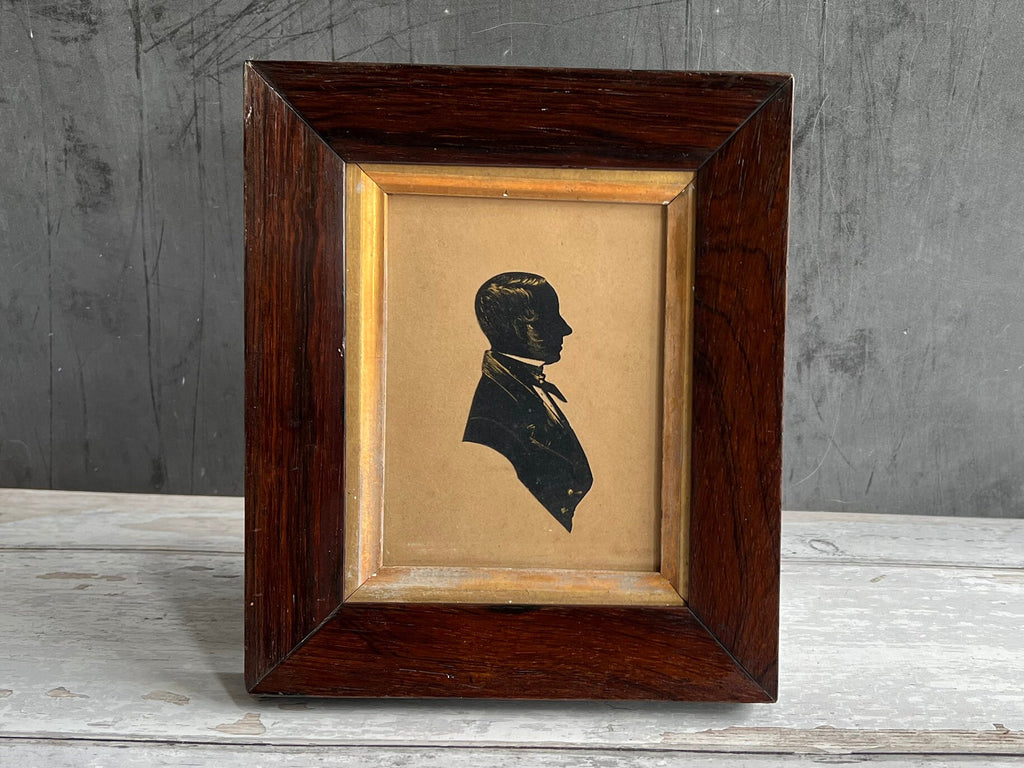 Antique 19th Century Portrait Silhouette Gentleman J Astley C 1830