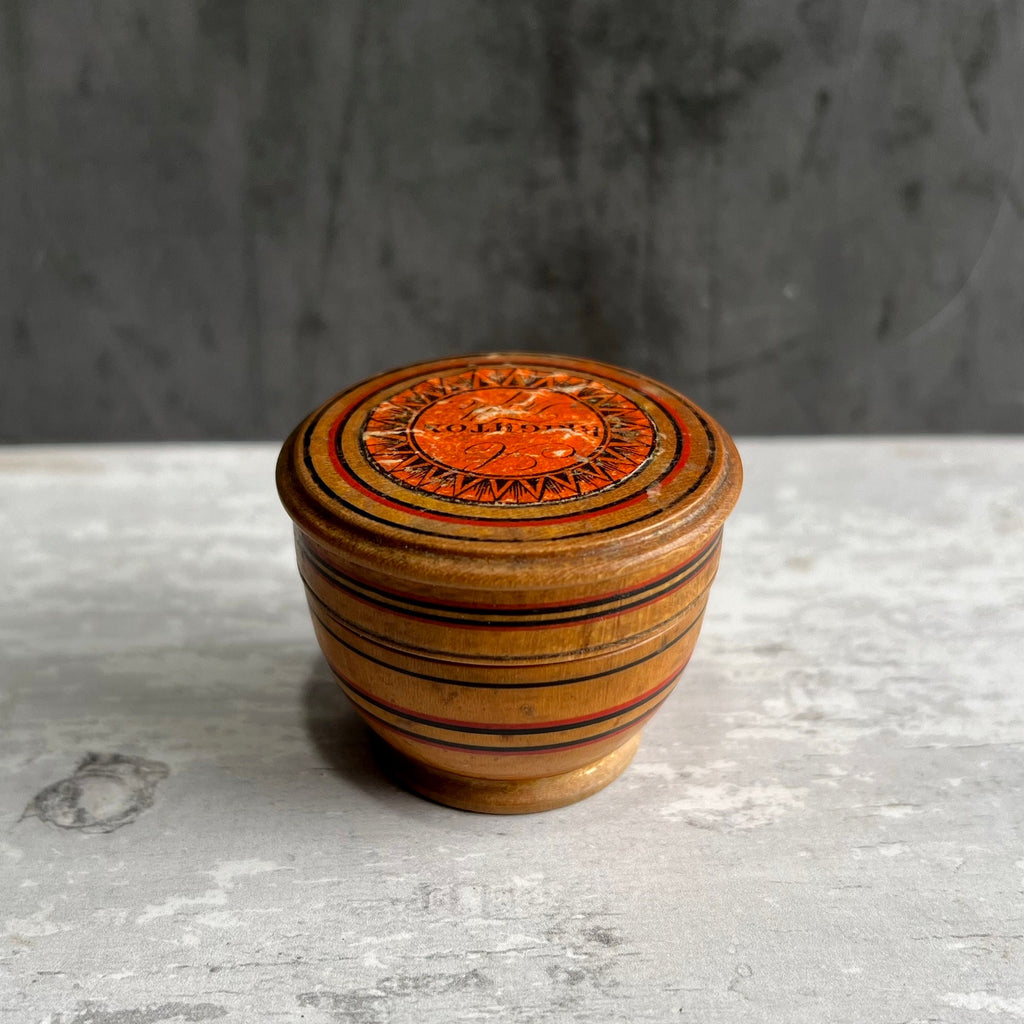 Rare 1820s Tunbridge Ware Rouge Pot A Brighton Trifle Treen