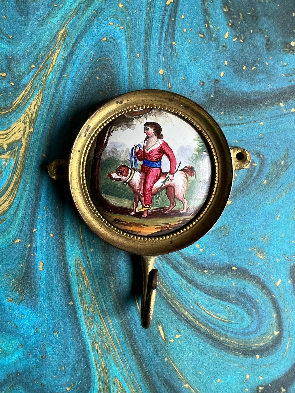Rare 18th Century Miniature Painting on Enamel PAIR C 1780