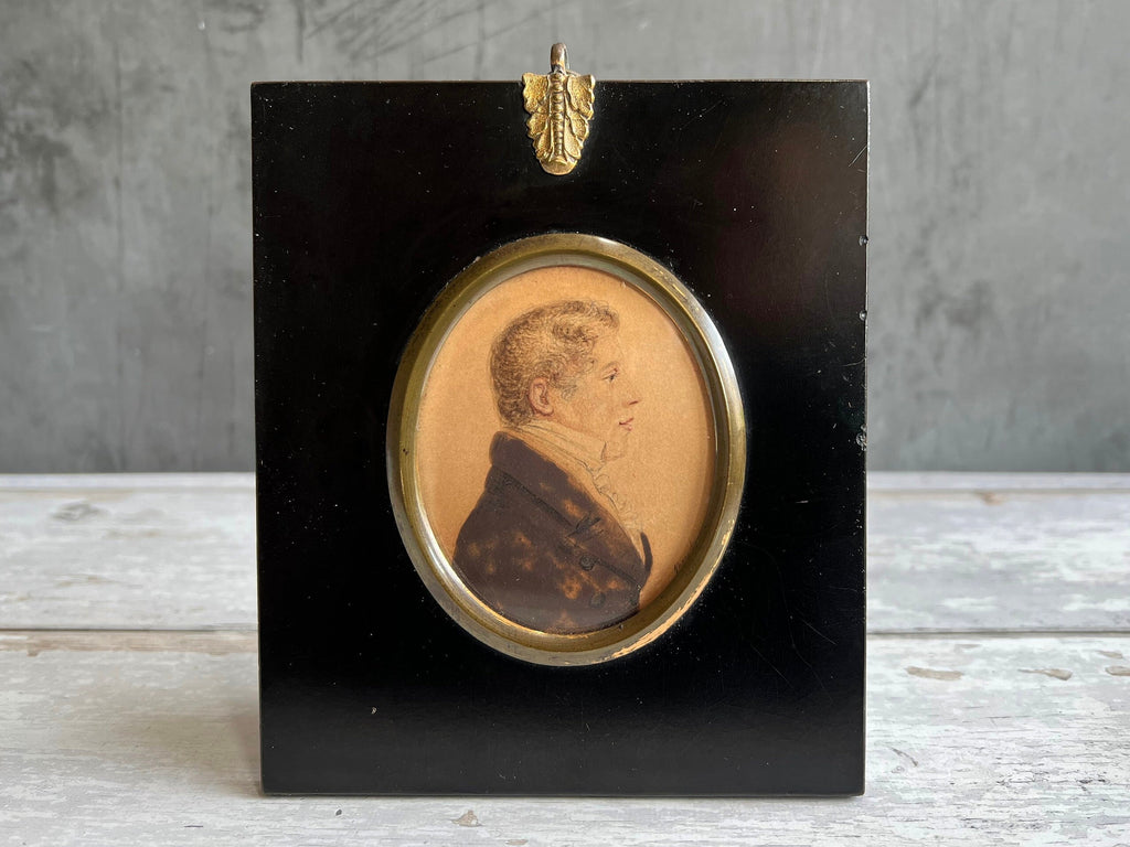 19th Century Painting by A R Burt Portrait Miniature Of A Boy Signed & Dated Chester 1818
