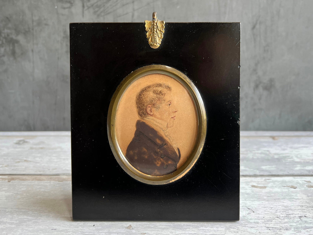 19th Century Painting by A R Burt Portrait Miniature Of A Boy Signed & Dated Chester 1818