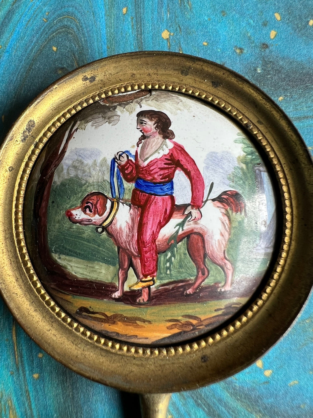 Rare 18th Century Miniature Painting on Enamel PAIR C 1780