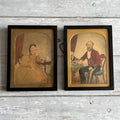 Victorian Miniature Portrait Pair, Mainwaring Family, Madras Army