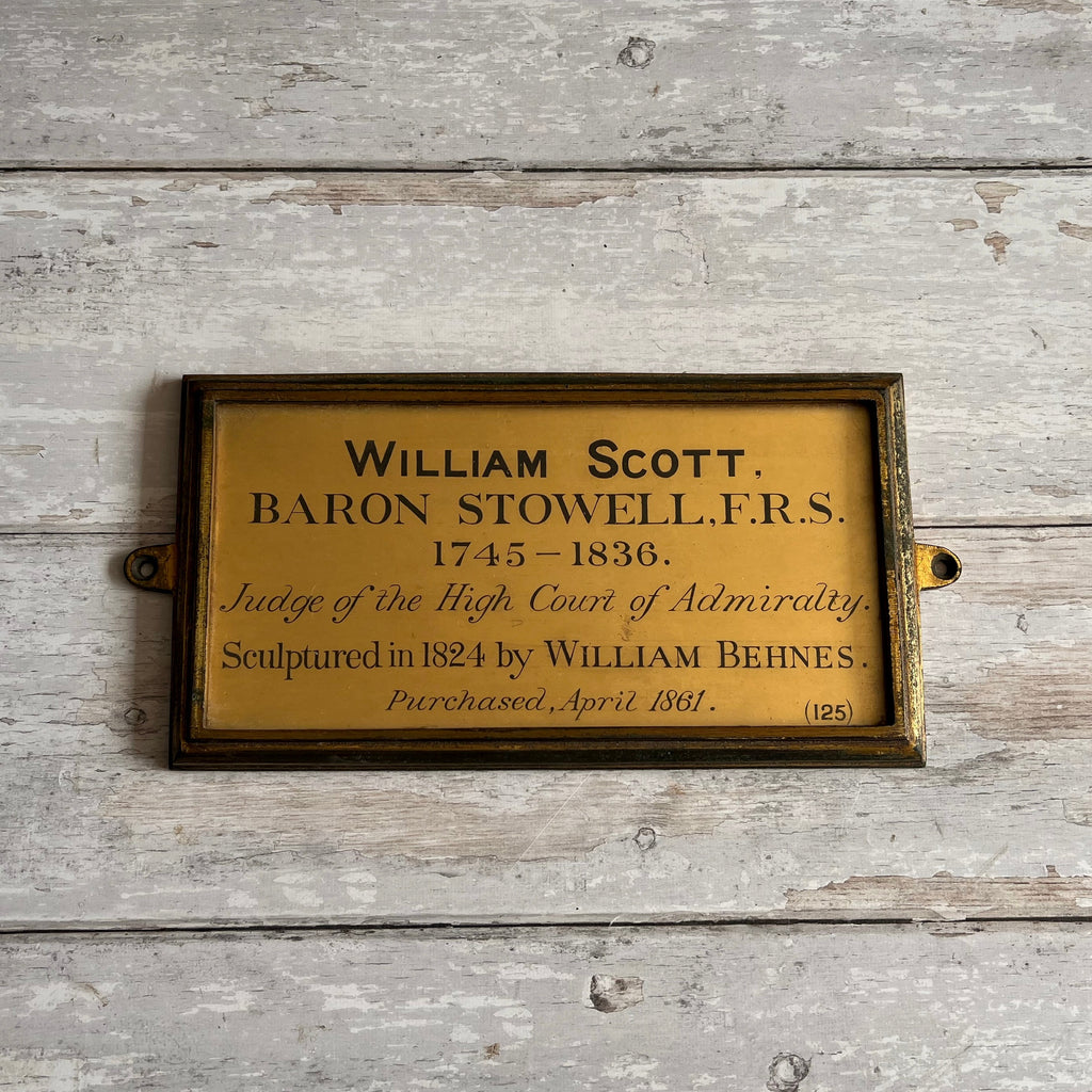 19th Century William Scott Sculpture Plaque William Behnes