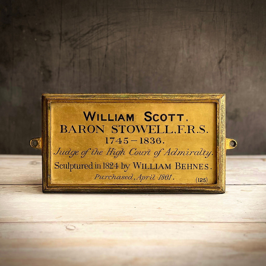 19th Century William Scott Sculpture Plaque William Behnes