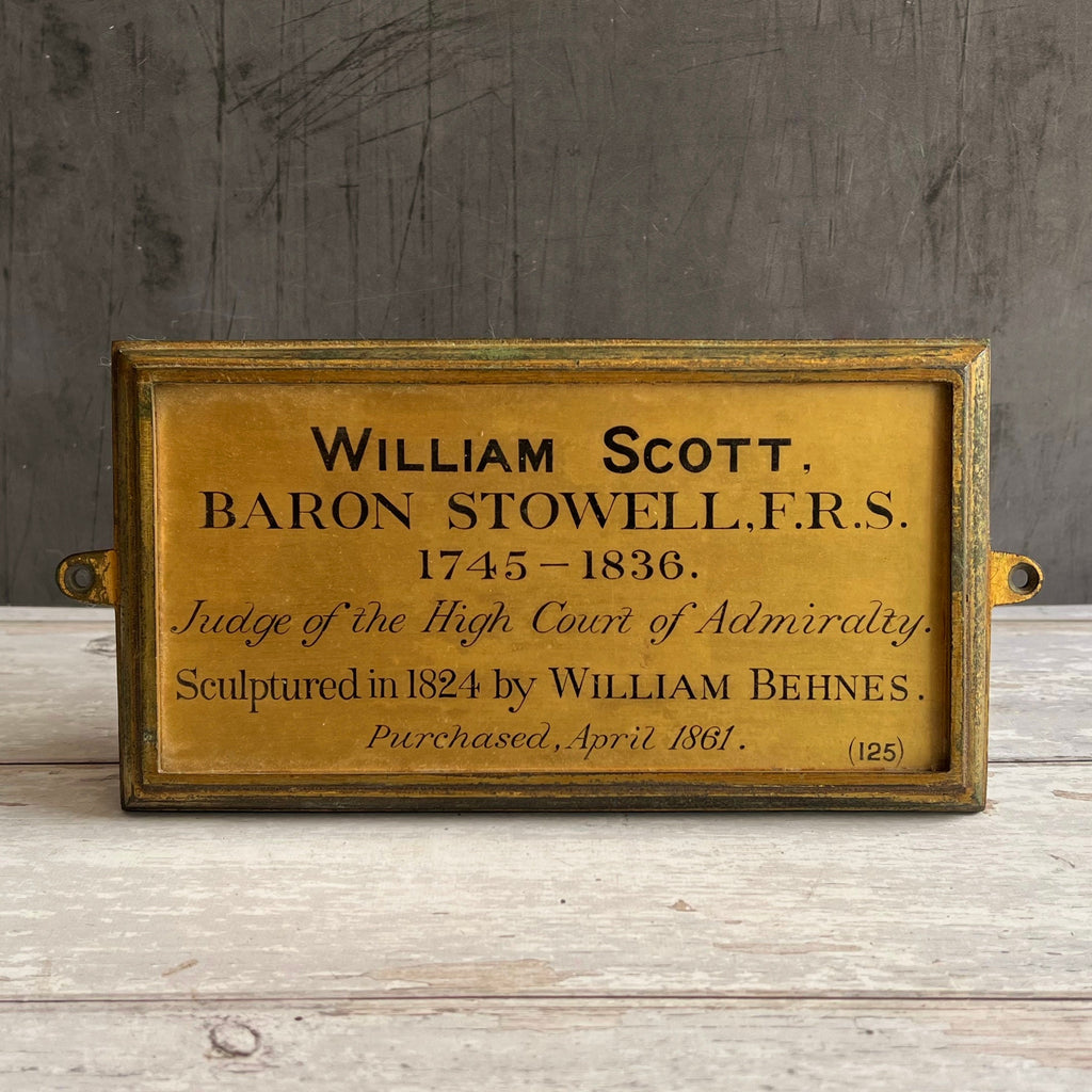19th Century William Scott Sculpture Plaque William Behnes