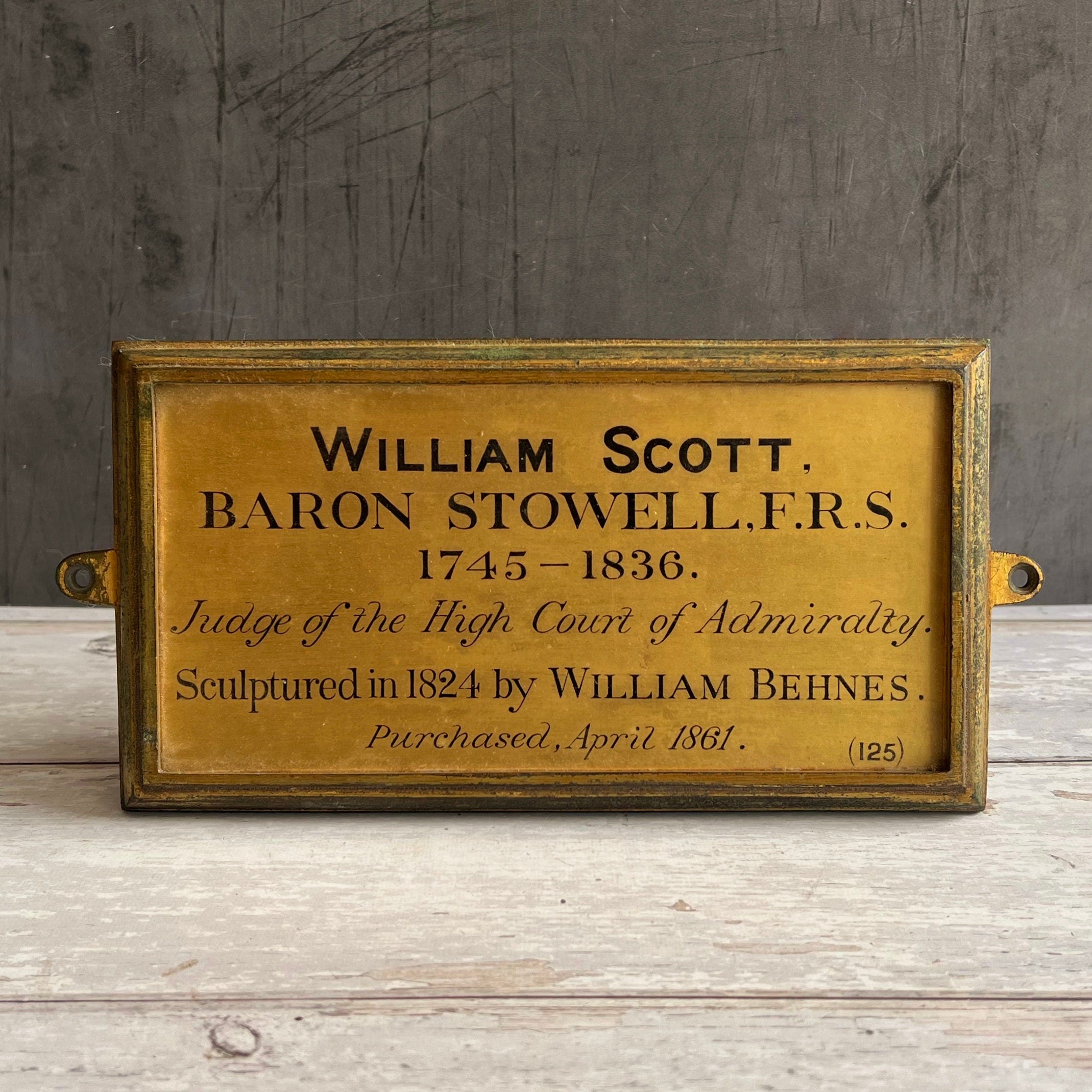 19th Century William Scott Sculpture Plaque William Behnes