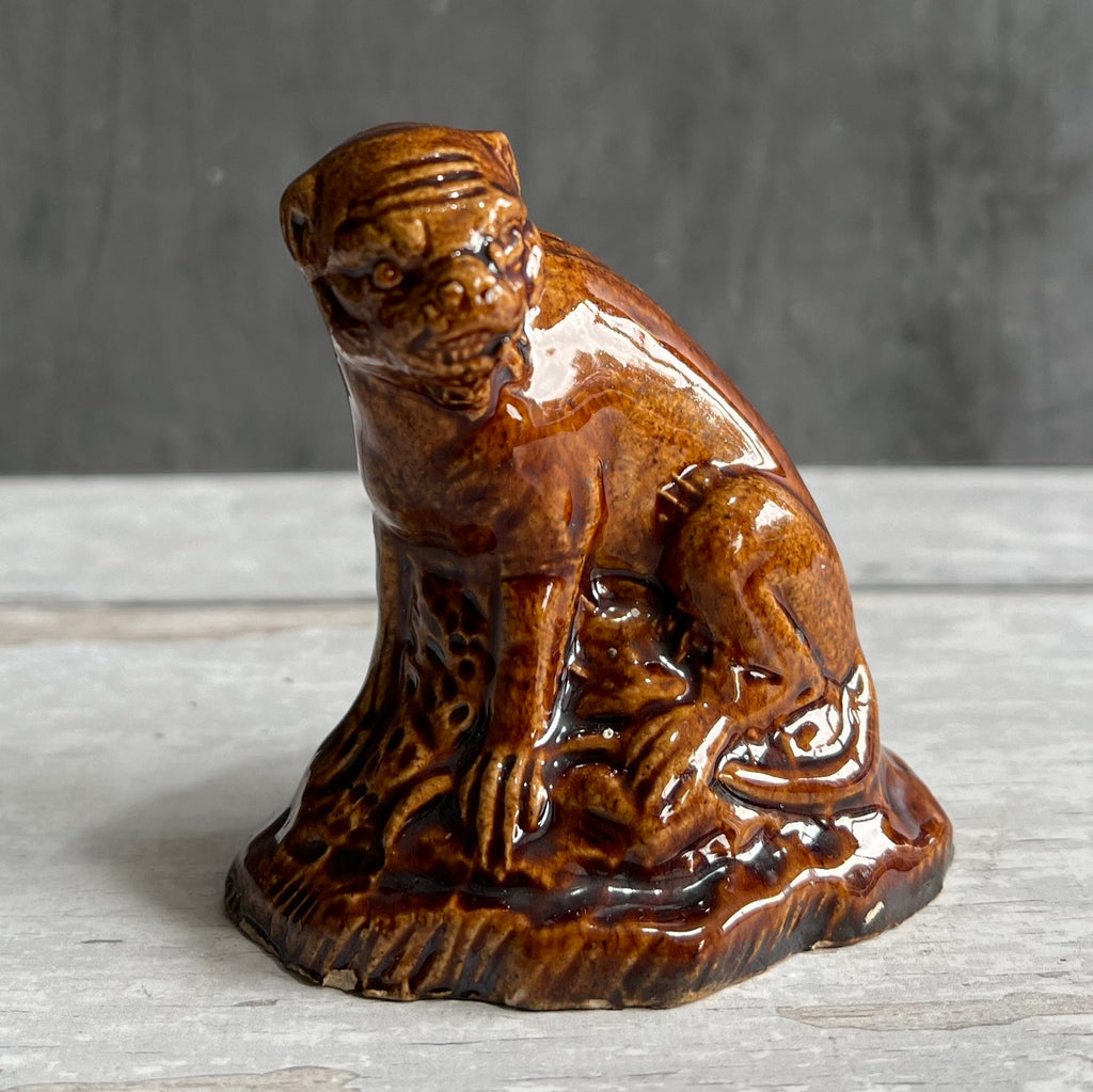 RARE 18th Century English Toy Pottery Figure Monkey C 1780s