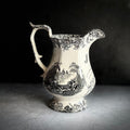 19th Century Transferware Puzzle Jug, English Elephant and Tiger Scene