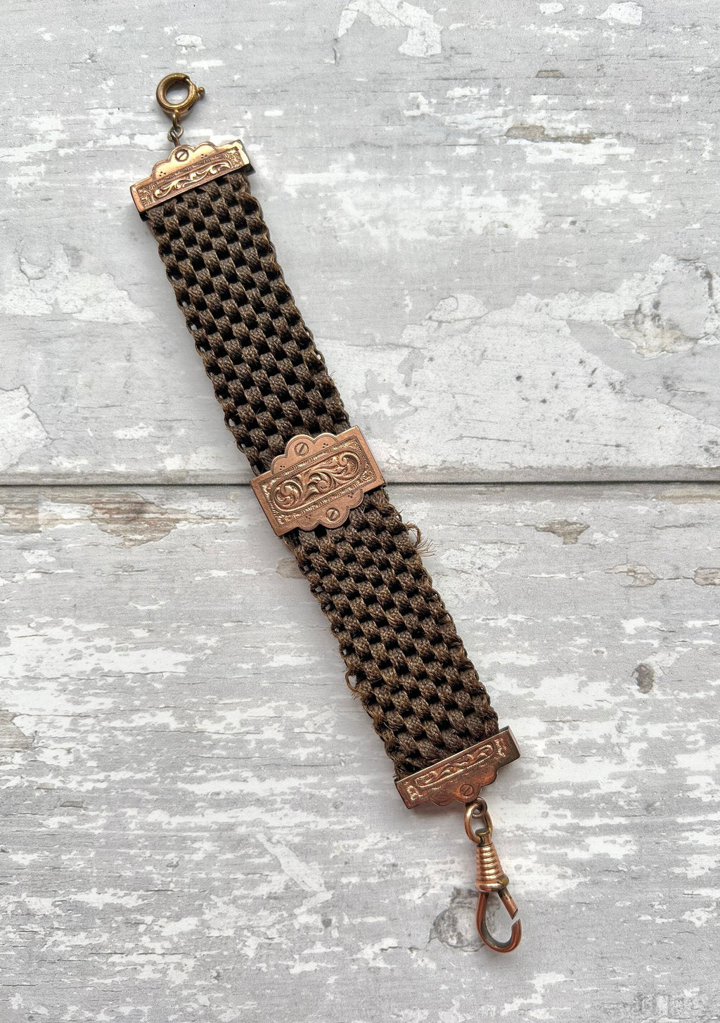 Antique Victorian Woven Hair Fob Watch Circa 1860