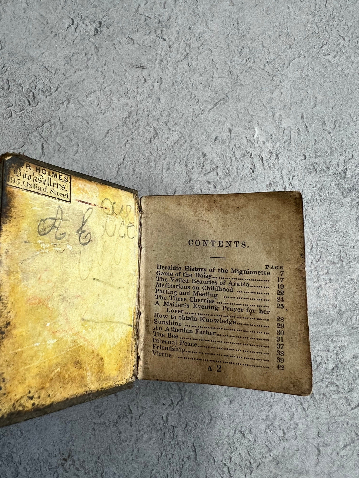Miniature Book Affection's Gift 1848 Rock Brothers Gilt Leather