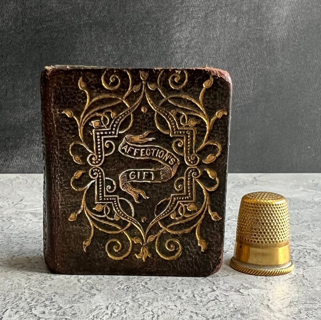 Miniature Book Affection's Gift 1848 Rock Brothers Gilt Leather