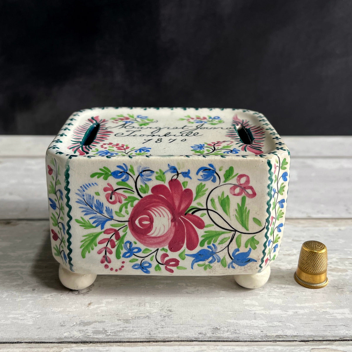 Victorian Money Box Rare Brick Shape English Money Bank C 1870