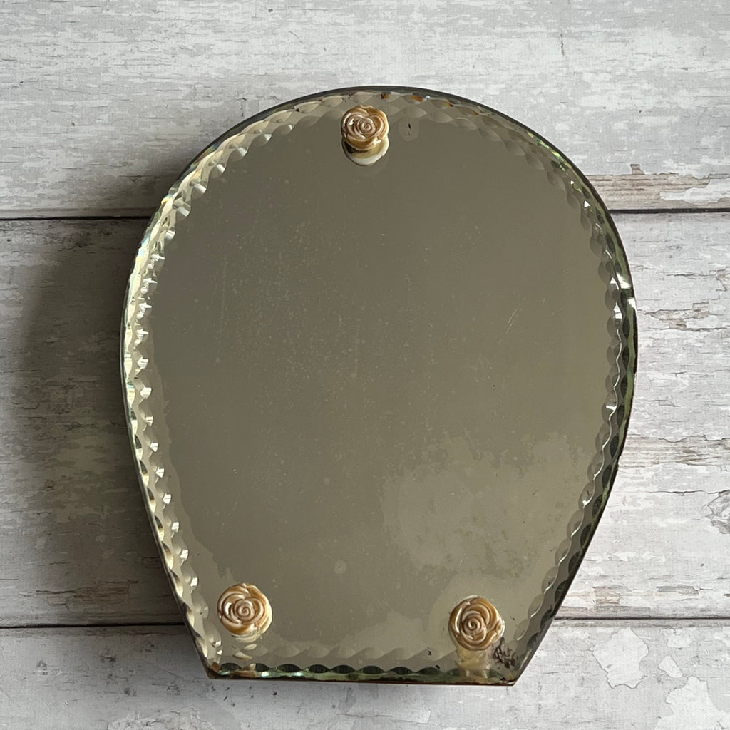 Antique Horseshoe Beveled Mirror C 1920