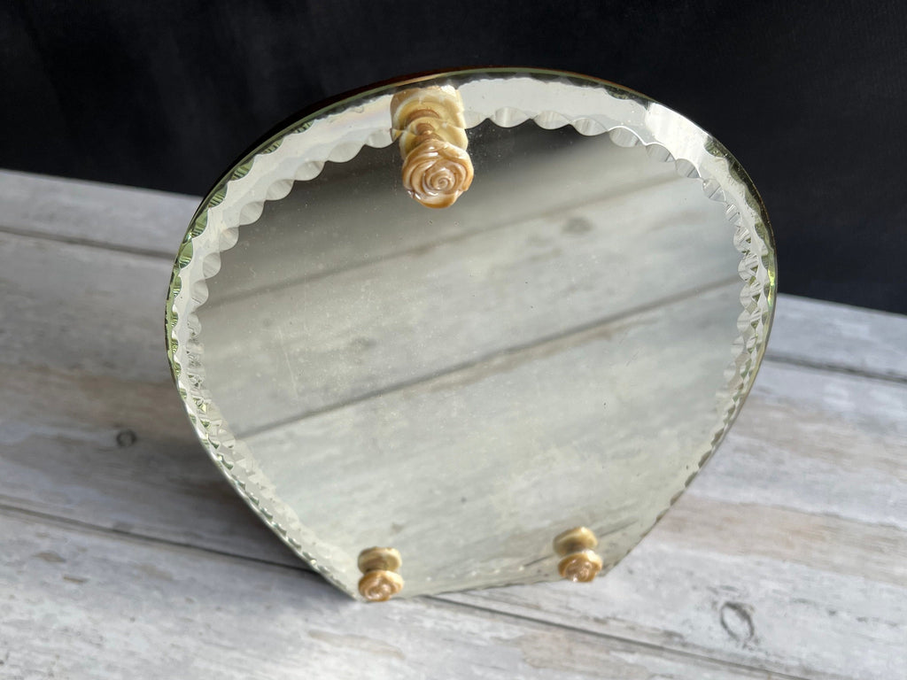 Antique Horseshoe Beveled Mirror C 1920