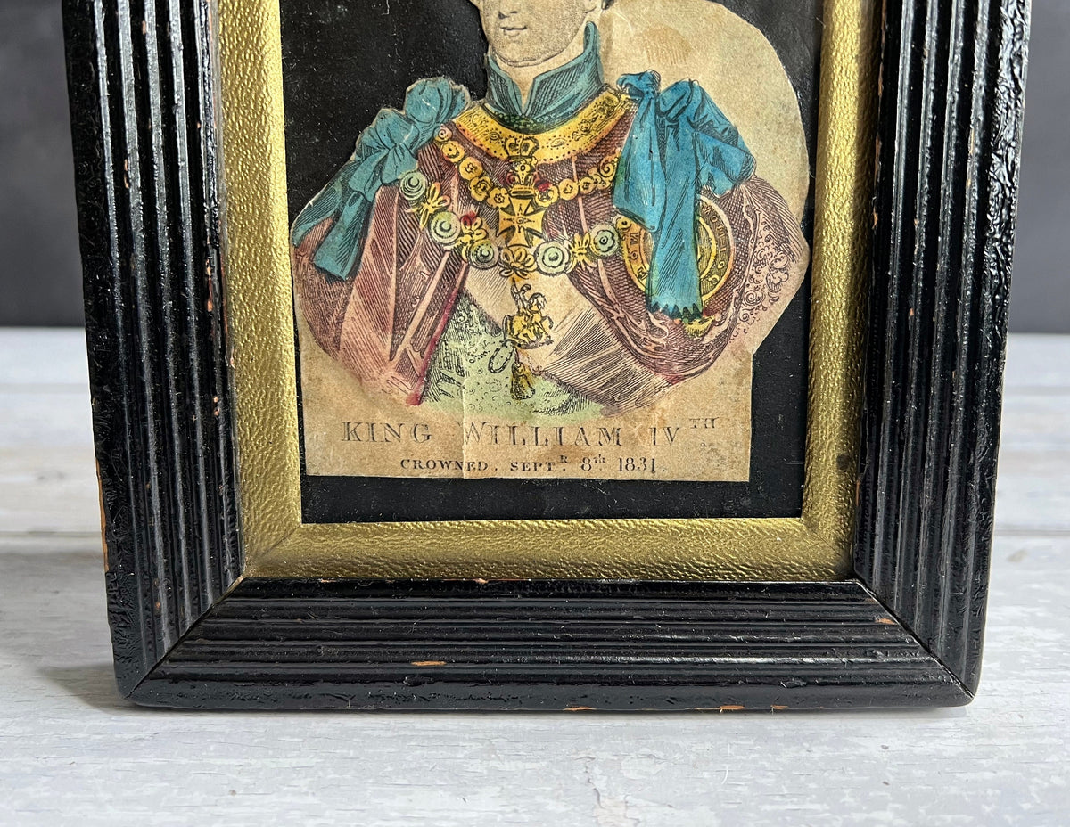 19th Century Miniature Print King William IV English Royal Family 1831 by John Fairburn