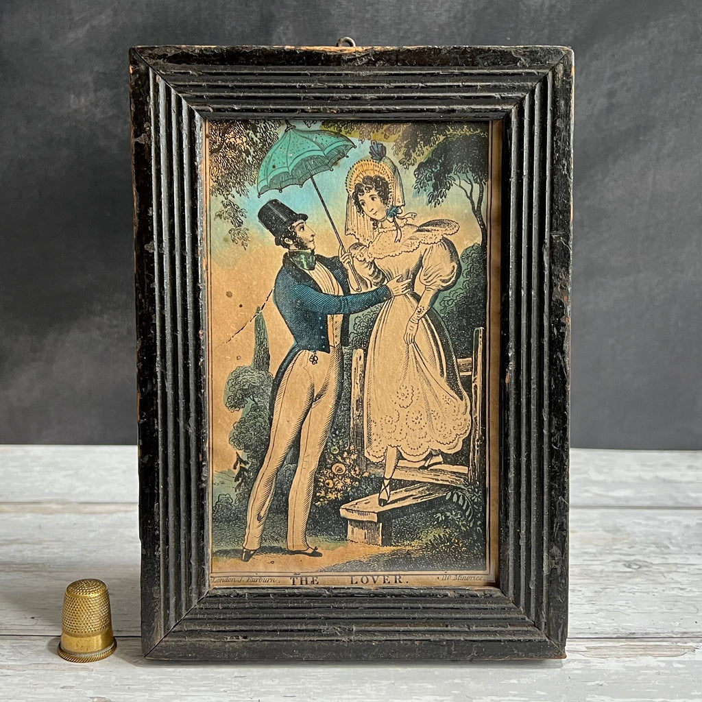19th Century Cottage Print The Lover Engraving by J Fairburn C 1835
