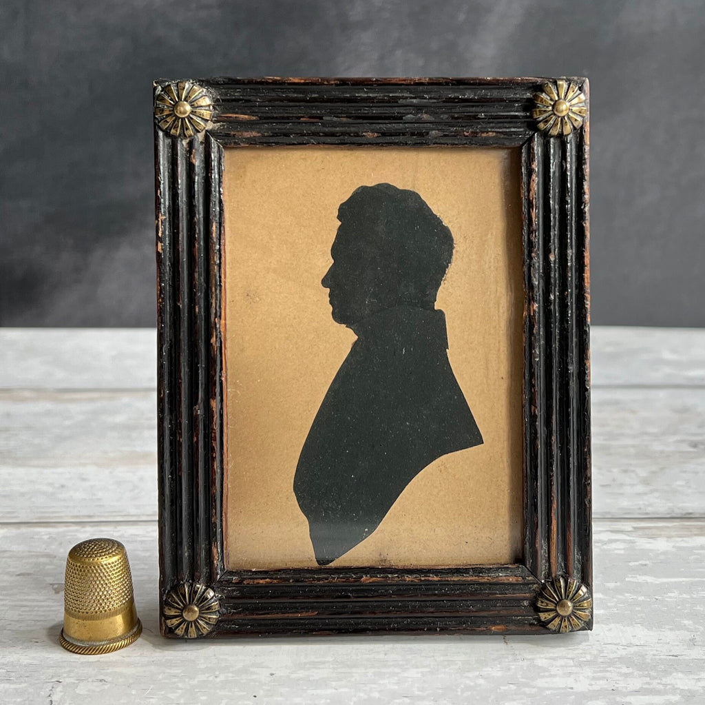 19th Century Silhouette Portrait Henry John Davis French Barrister 1840s