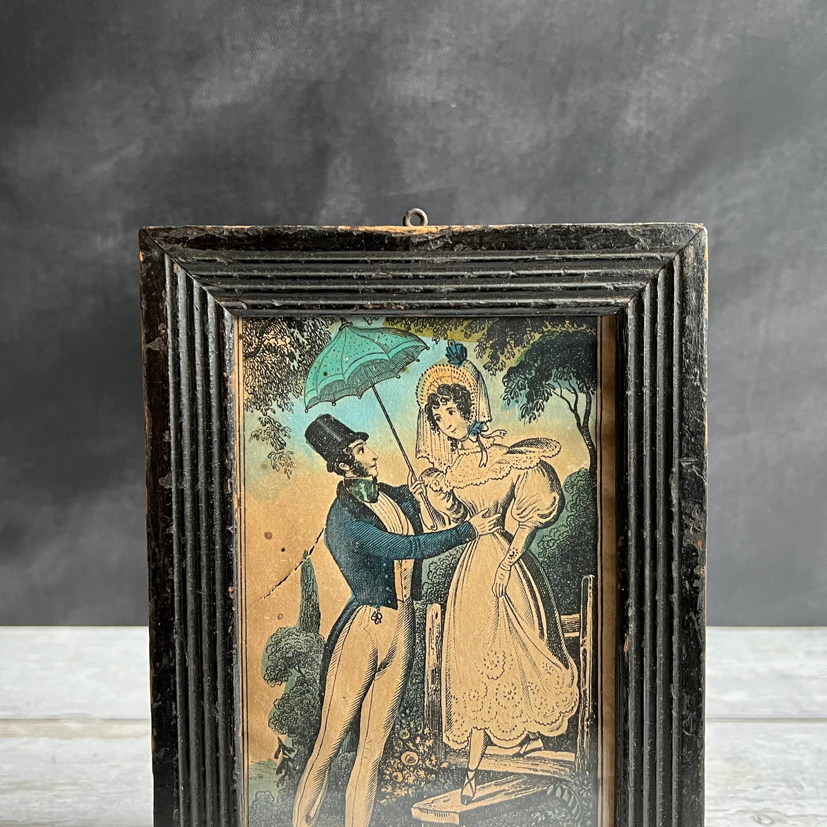 19th Century Cottage Print The Lover Engraving by J Fairburn C 1835