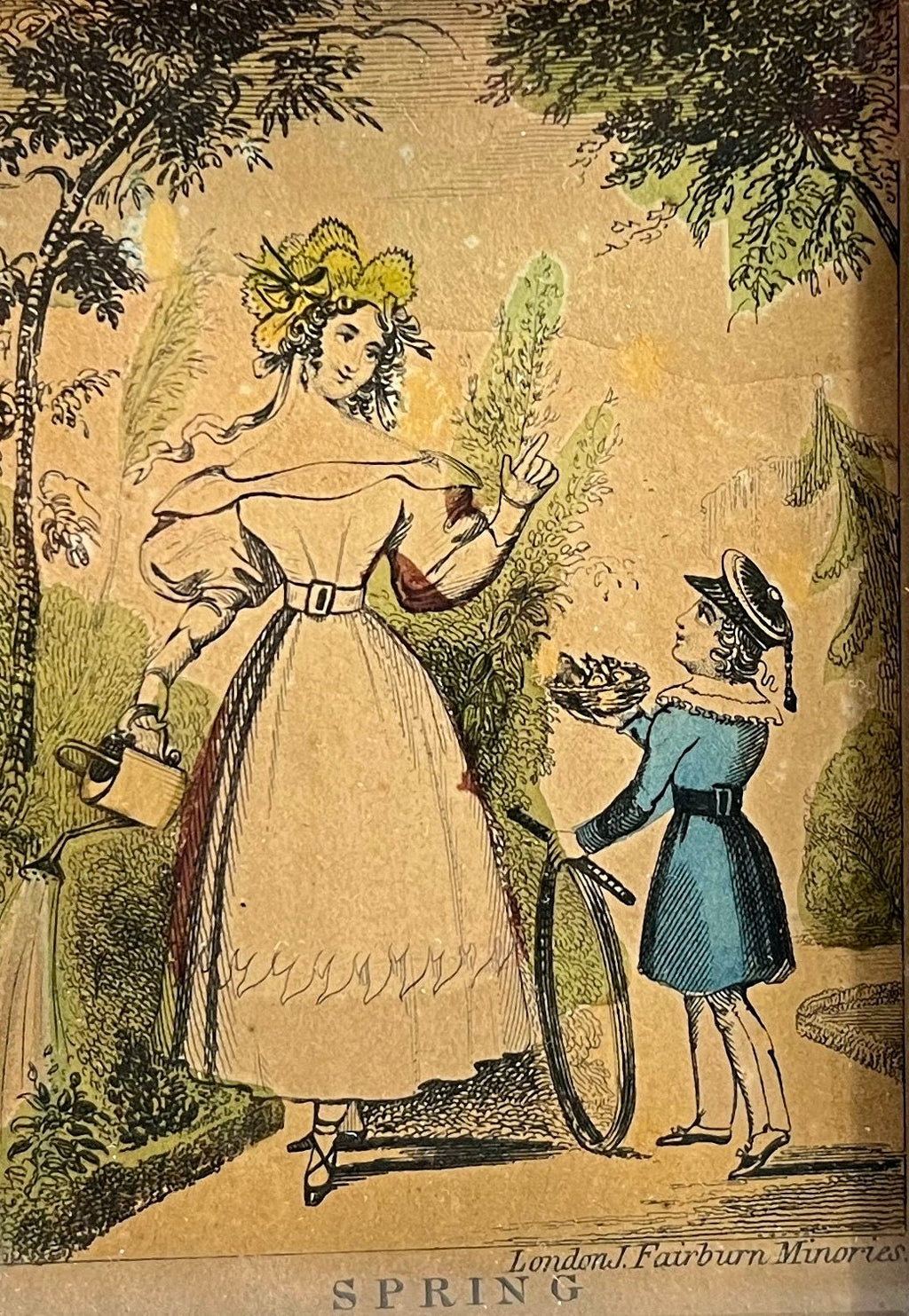 19th Century Miniature Engraving Spring By John Fairburn C 1830