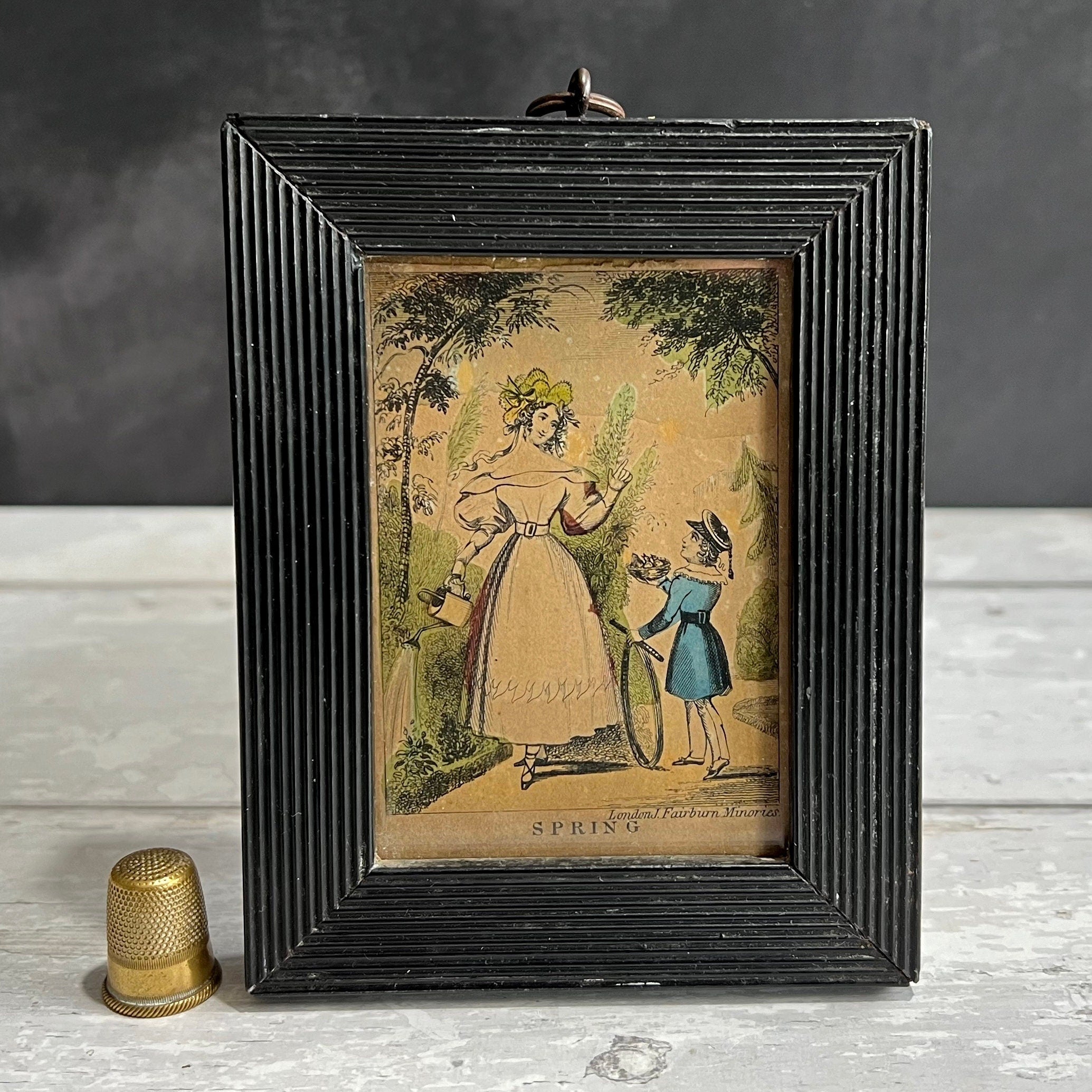 19th Century Miniature Engraving Spring By John Fairburn C 1830