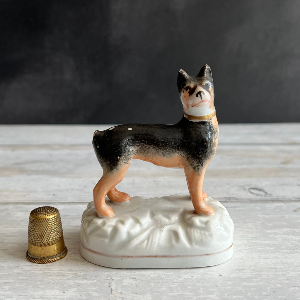 19th Century Miniature Staffordshire Terrier Dog Figure C 1840 AF