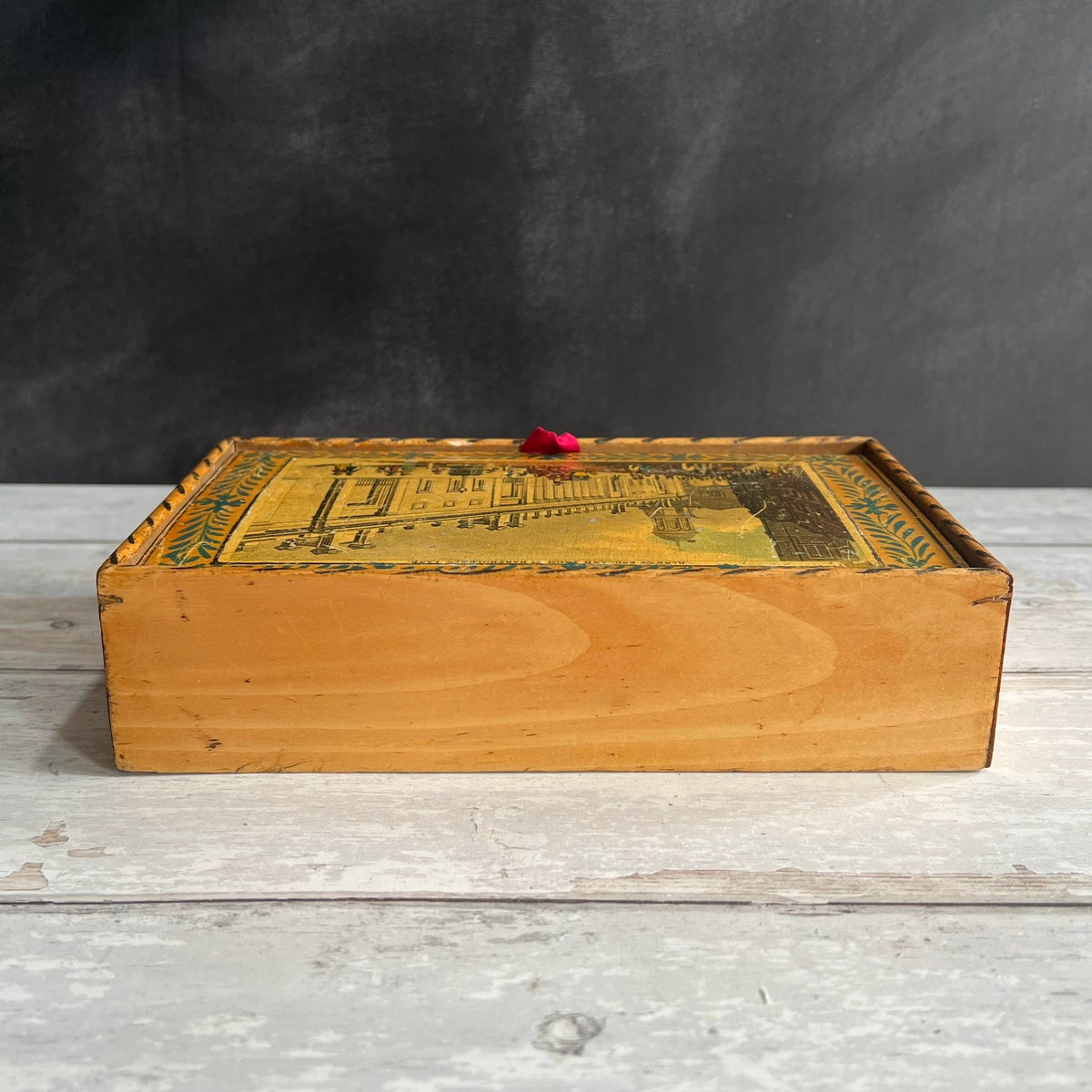 RARE Whitewood Early Tunbridge Ware Box Bank Of England London Financial District C 1830