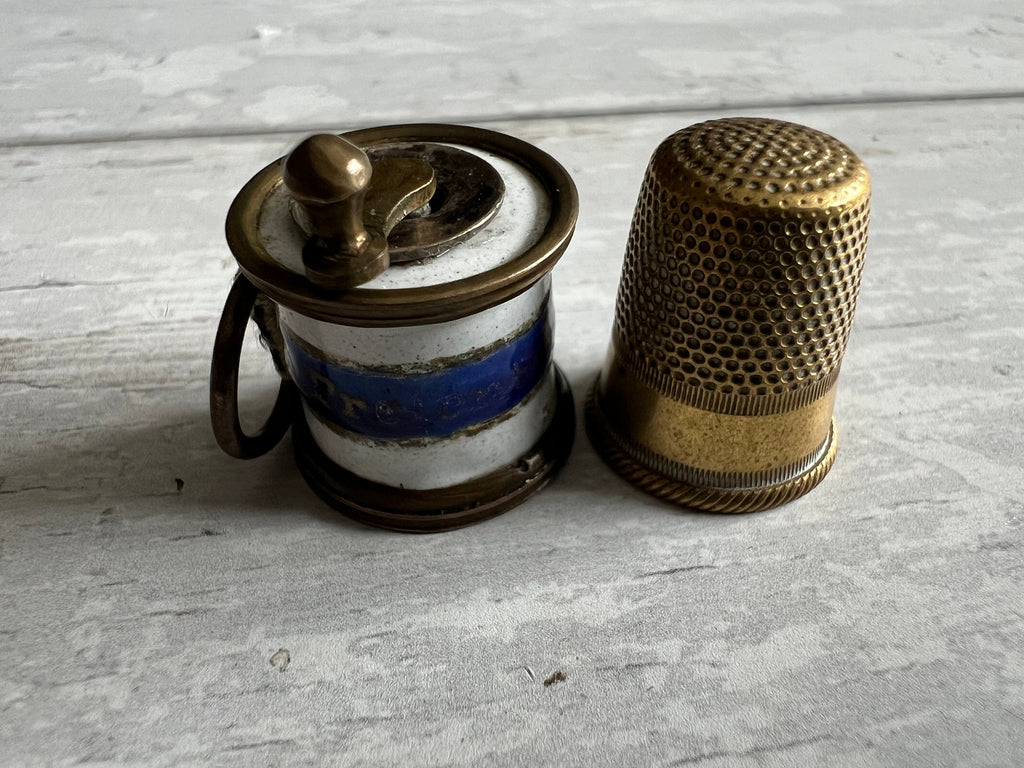 Georgian Miniature Bilston Enamel Tape Measure Circa English Circa 1780s AF Brighton Gift