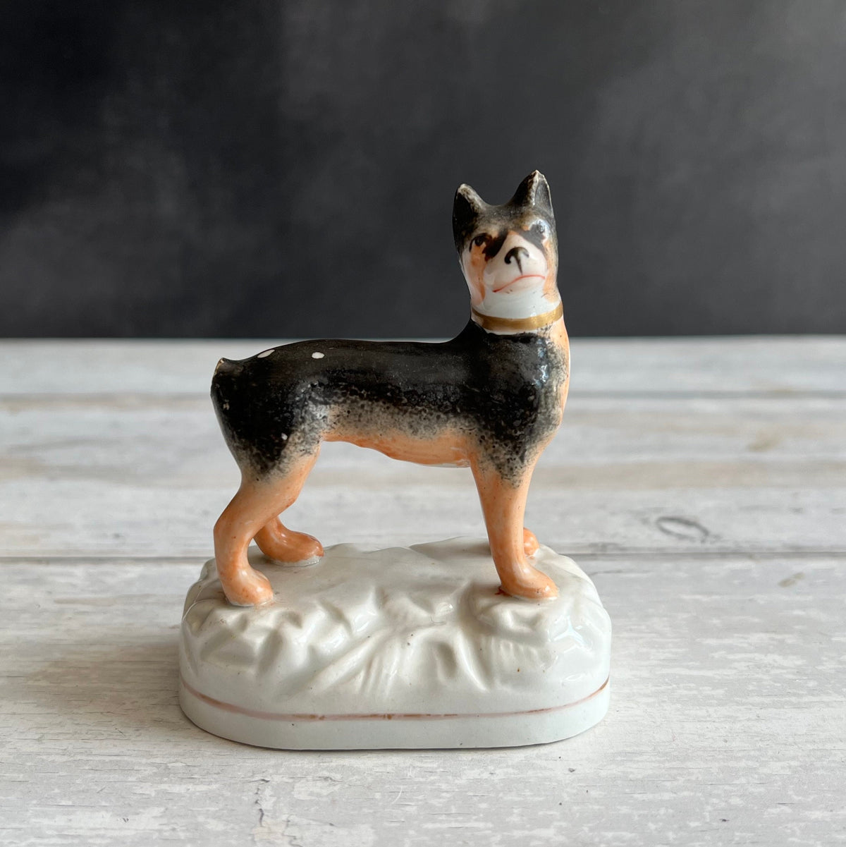 19th Century Miniature Staffordshire Terrier Dog Figure C 1840 AF