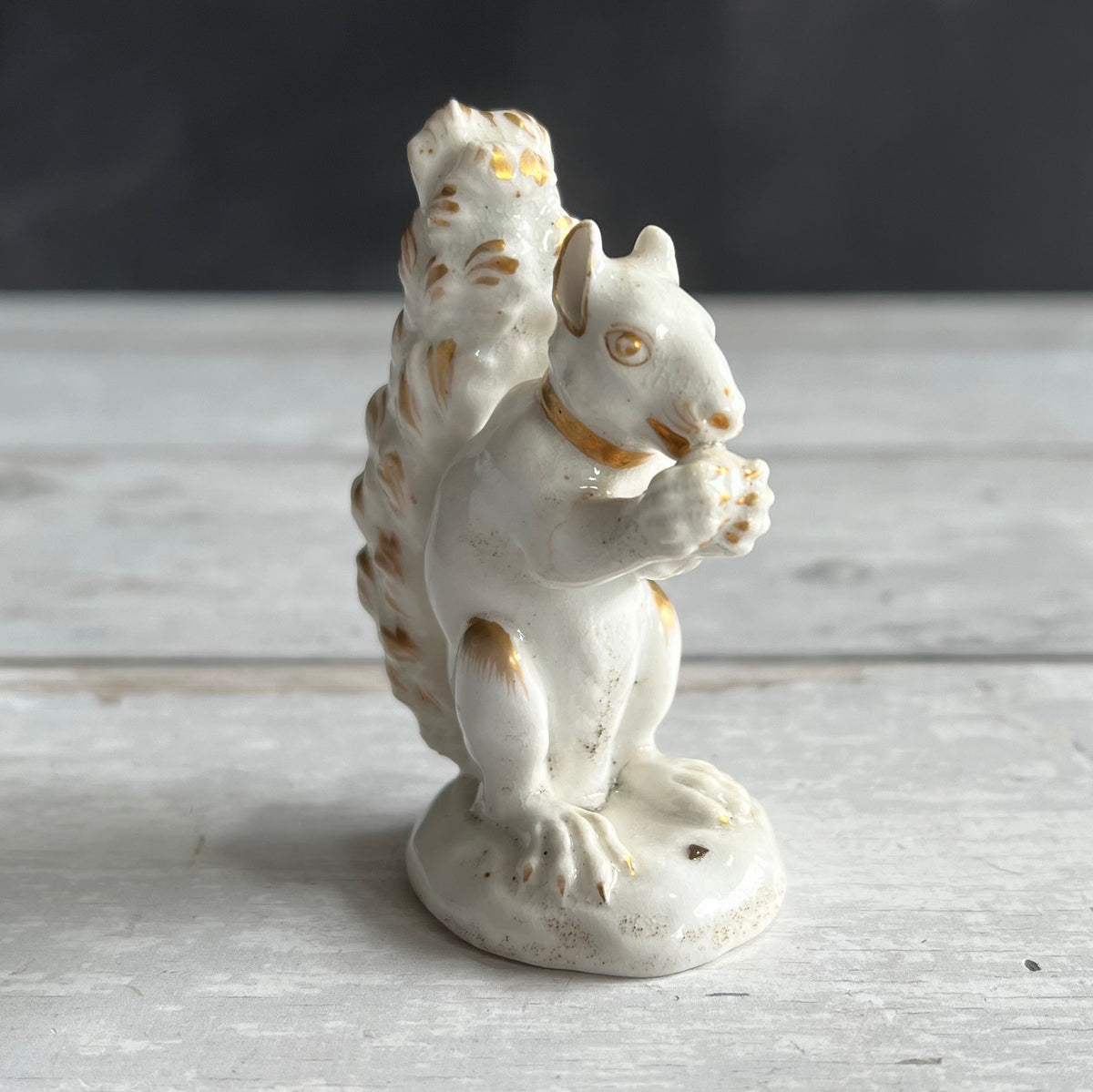 RARE 19th Century Antique Derby White Porcelain Squirrel Figure C 1810