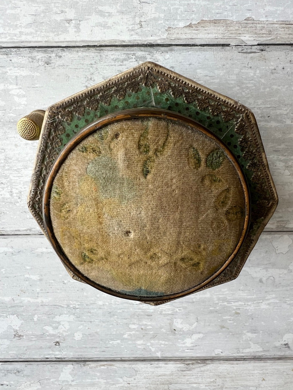 19th Century Octagonal Double Dragee Box Bonbon Box Pin Cushion C 1810