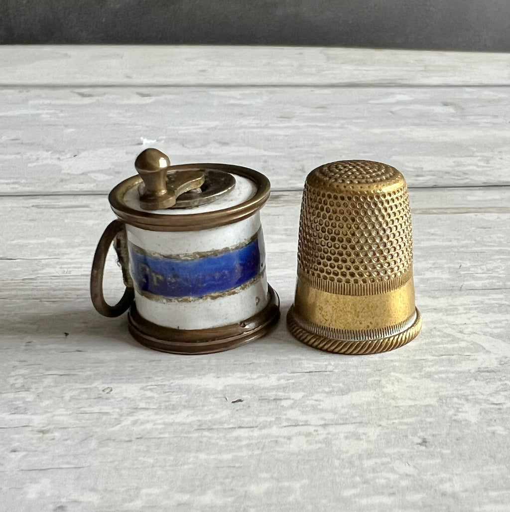 Georgian Miniature Bilston Enamel Tape Measure Circa English Circa 1780s AF Brighton Gift