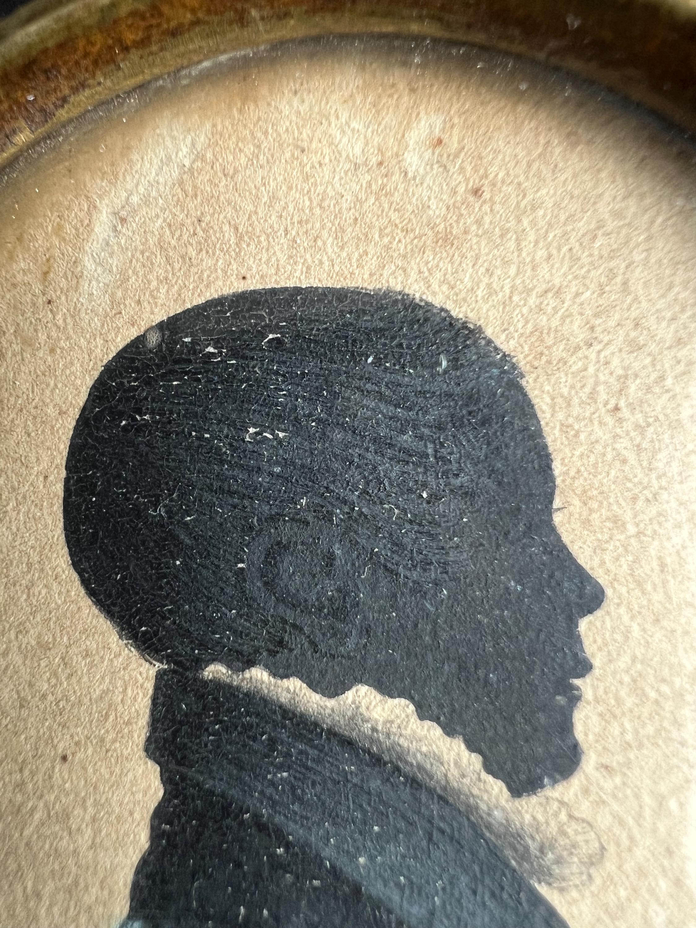 RARE Thomas Cox Rackstrow Portrait Silhouette of A Boy Signed Dated 1816 Regency Fascinating History