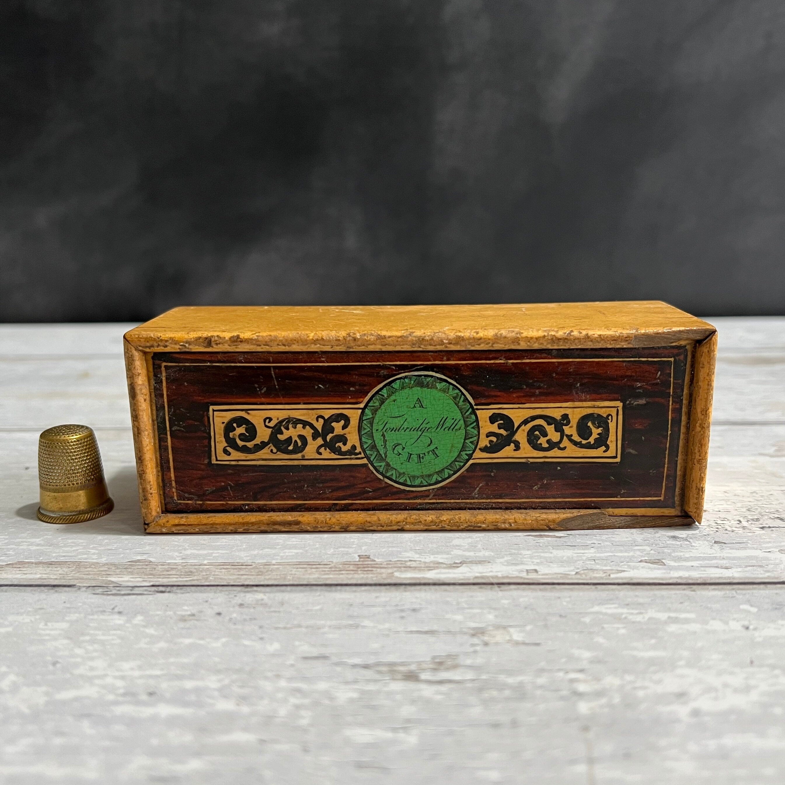 19th Century Whitewood Cotton Reel Box A Tunbridge Wells Gift Early Tunbridge Ware C 1810