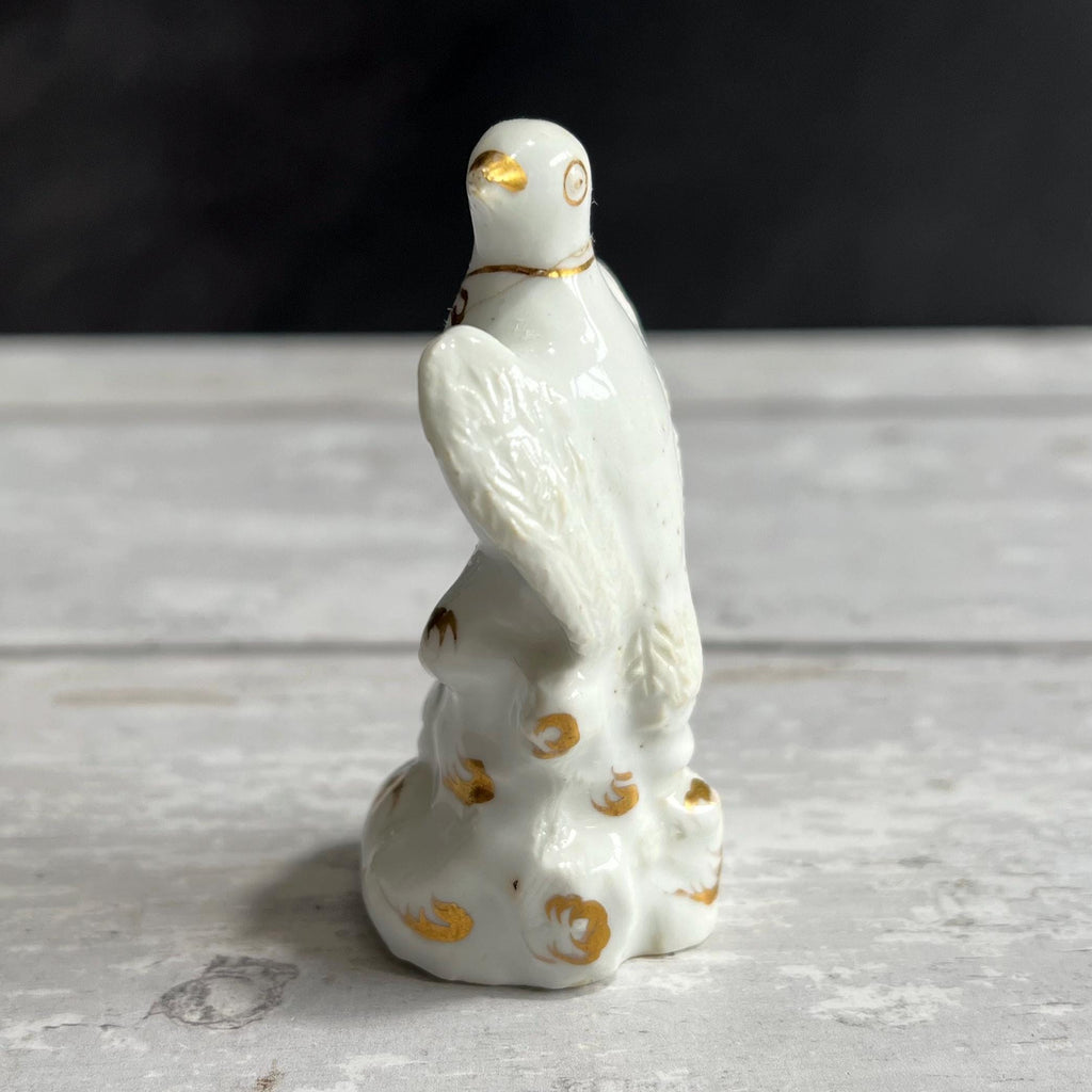 Rockingham Toy Dove Figure White and Gilt RARE Circa 1826 AF