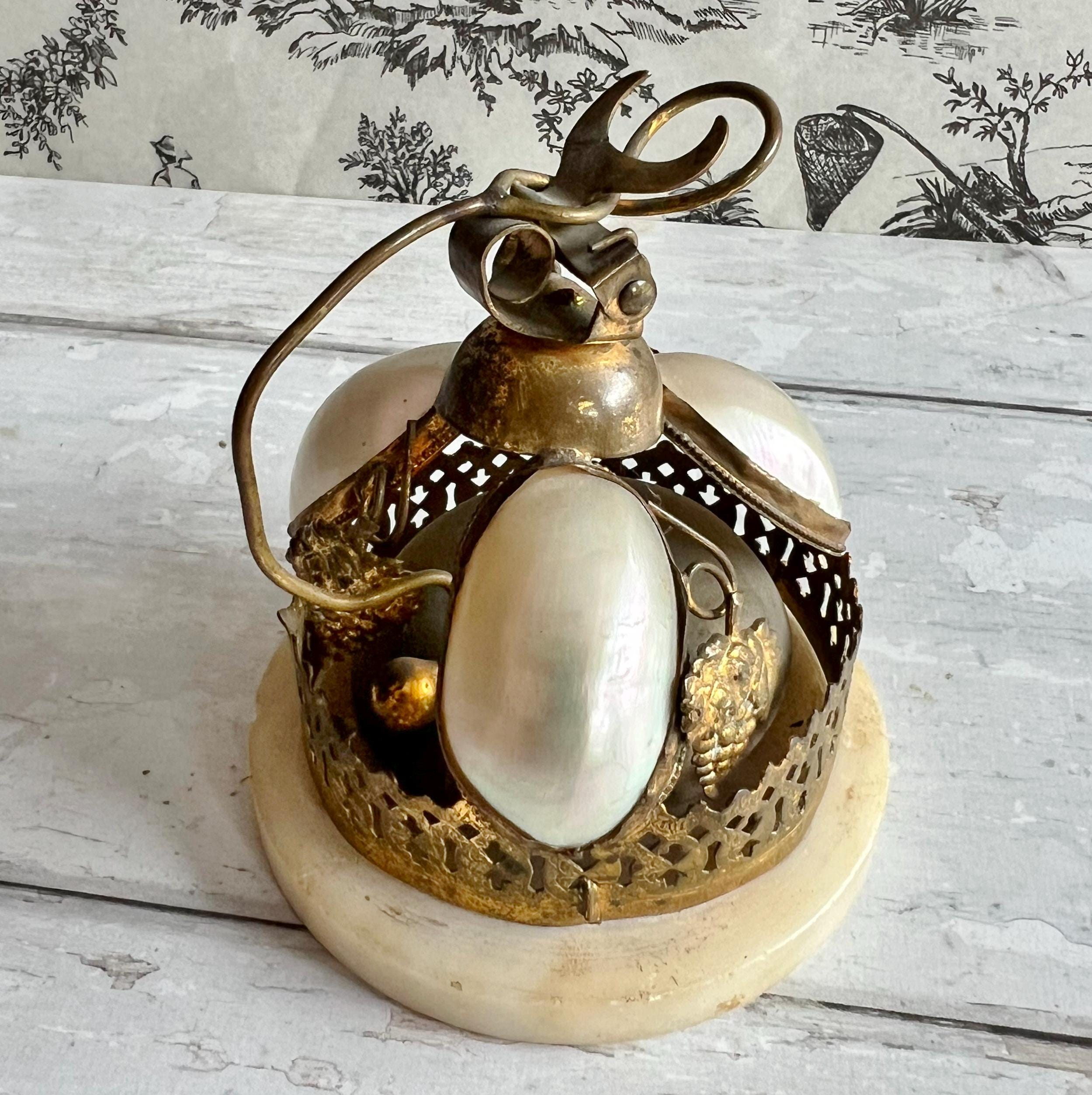 19th Century Dinner Bell Mother of Pearl Circa 1850