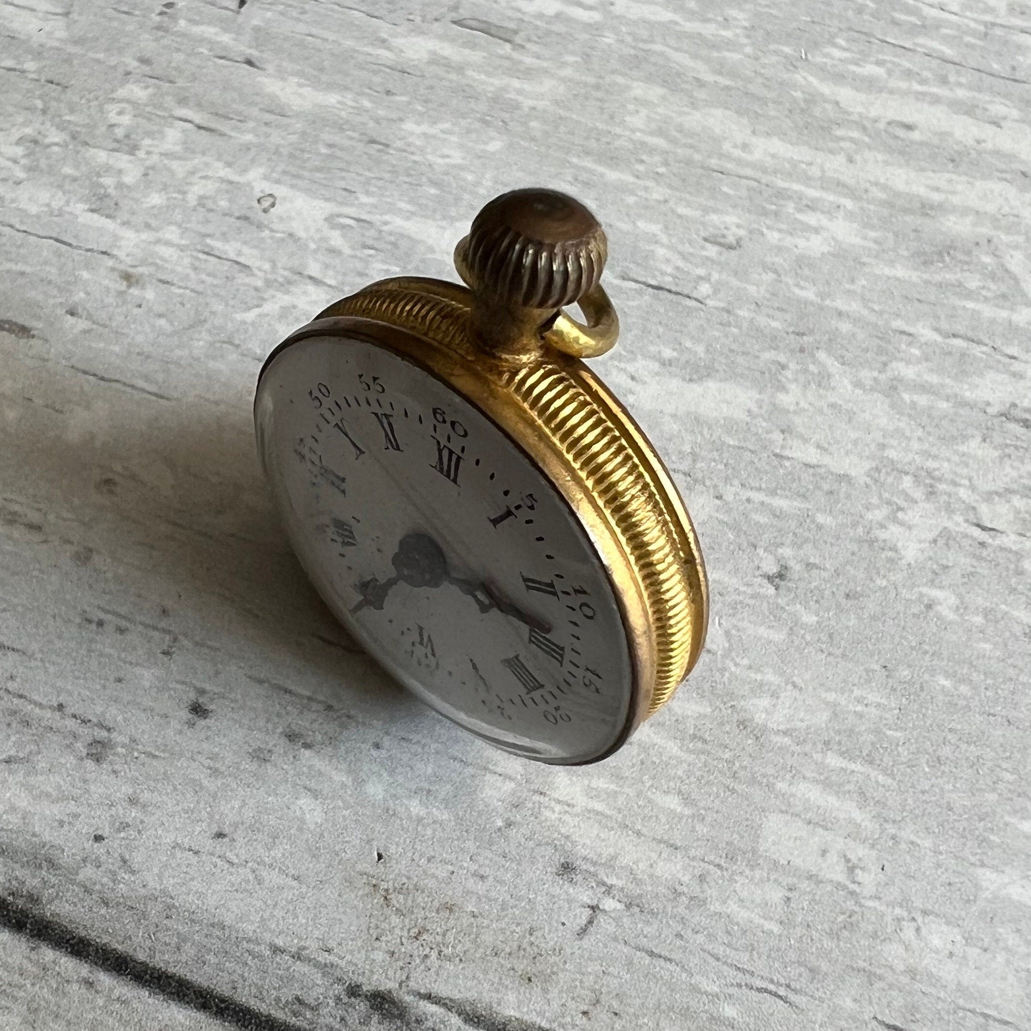 Antique 19th Century Fashion Doll Gilt Pocket Watch C 1870